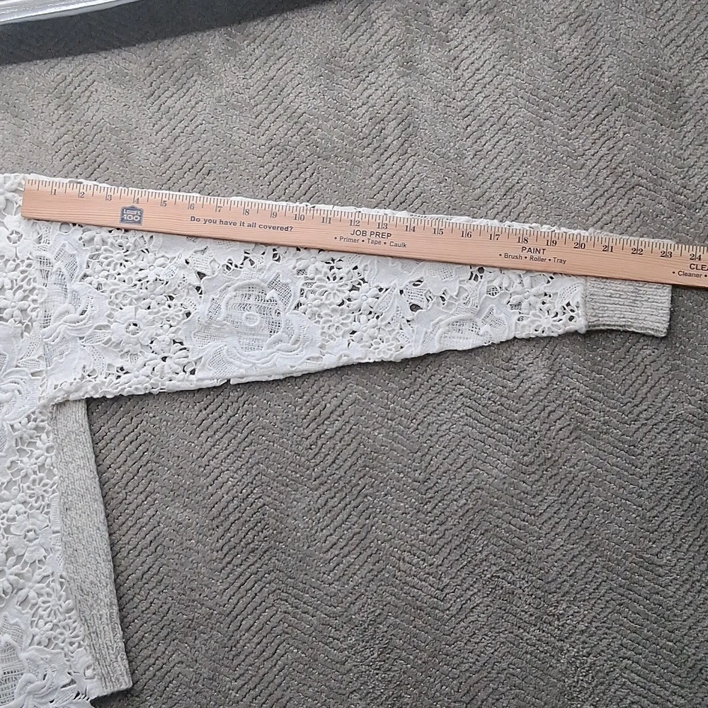 SEE BY CHLOE Women’s Lace Pullover Sweater Milk Color Size Medium - Picture 10 of 13